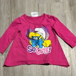 Pink Smurfs Kids Shirt